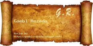 Gaebl Rezeda névjegykártya